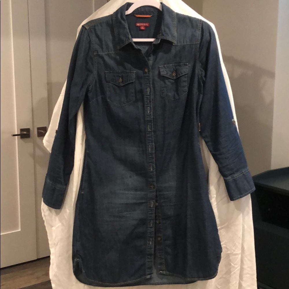 Denim shirt dress